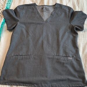 FIGS Graphite Scrub Top